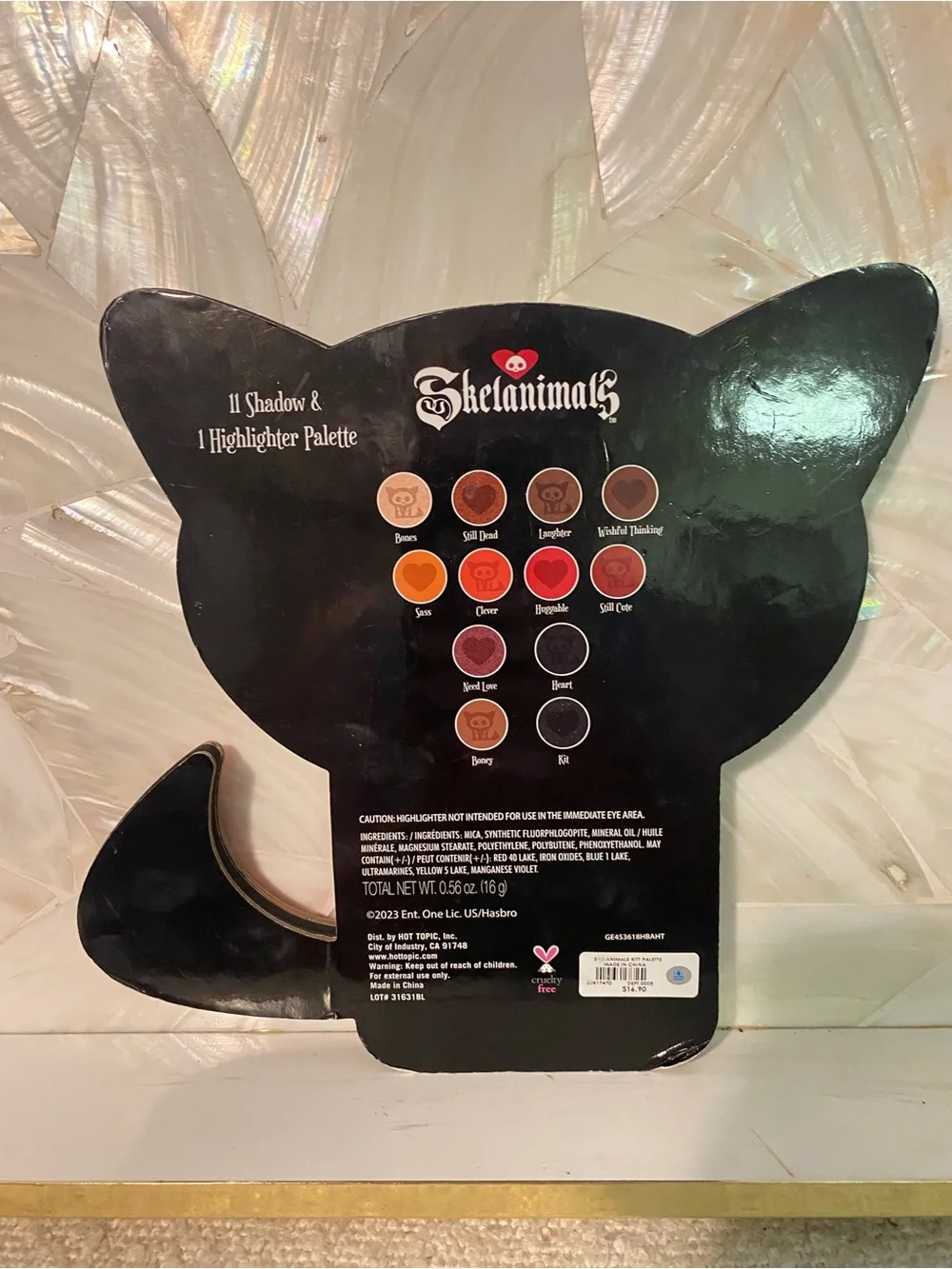 NEW Skelanimals EyeShadow Highlighter Palette - Black & Orange